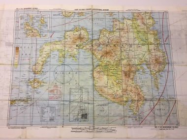 Map - US World War II multi-coloured map  - Philippine Series, No. C-43 Mindanao Series, No. C-44 North Borneo, 1944