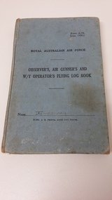Log Book  Jones M.L, Observer's, Air Gunner's and W/T Operators Flying Log Book, June 1938