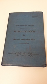 Log Book  Farnes R.R, Flying Log Book for Aircrew other than Pilot, December 1943