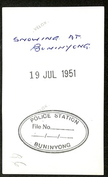 Original B/W Photograph: Old Police House/Station with snow, Scott St, Buninyong, 1951