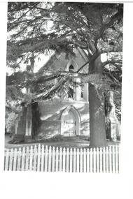 Original black and white photo of former Methodist Church in Warrenheip St, Buninyong
