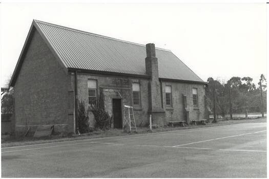 Side view of first brick church of England built in Buninyong in 1857 in Scott Street