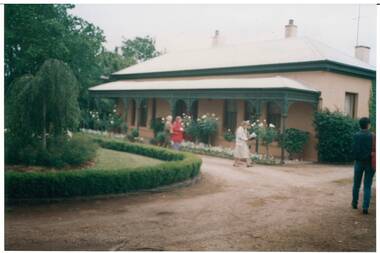 Front entrance of Brim Brim from driveway showing part of garden