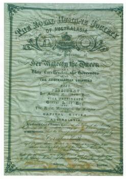Framed copy of award presented to Cornelius Westh by the Royal Humane Society of Australasia 