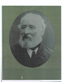 Copy of photograph of Richard Rennie with green background