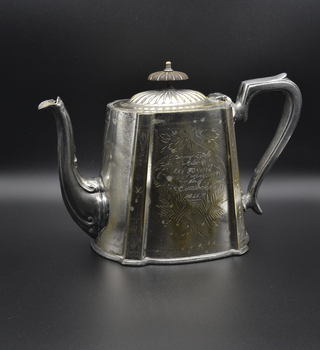 Silver teapot, Buninyong Rifle Club prize awarded to Edwin Gullock, 1917