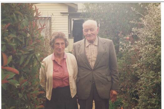 Bill and Amy Parkinson at Morrision's. Bill was 85 at the time, and he had once worked as a miner. Amy's family history dated back to 1860.