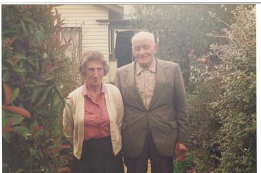 Bill and Amy Parkinson at Morrision's. Bill was 85 at the time, and he had once worked as a miner. Amy's family history dated back to 1860.