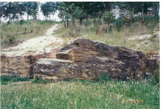 A picture of Pulpit Rock at the former Magpie village site.
