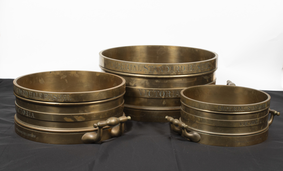 Imperial standard measures- Bushel, half-bushel, peck