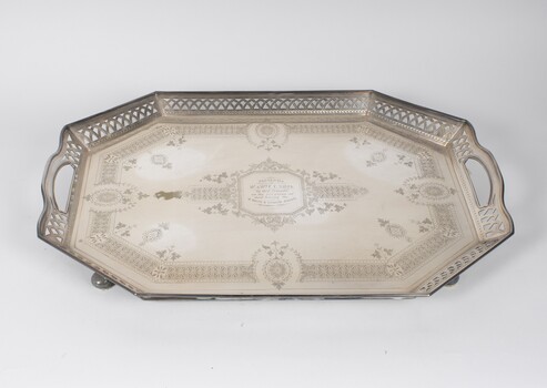 Silver tray for tea service