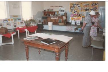 Picture of part of the photographic display in the Buninyong Court House in 1985, during the festival held that year.
