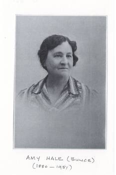 Photograph of Amy Hale, née Bunce, 1850 - 1951.