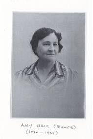 Photograph of Amy Hale, née Bunce, 1850 - 1951.