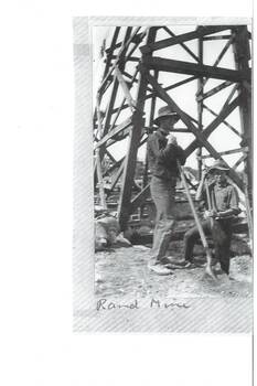 Workers at the Rand Mine, on the old Learmonth Estate, West Buninyong. The mine was used by the SMB up until 1935.