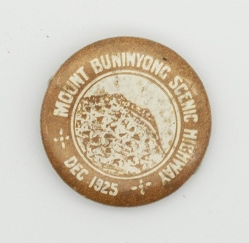 Commemorative badge for construction of Mount Buninyong Scenic Highway December 1925