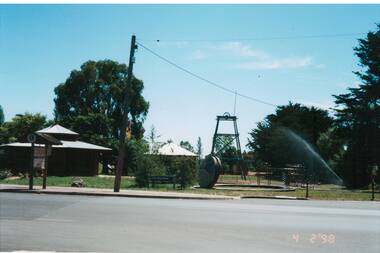 View of De Soza Park taken from Warrenheip Street with Poppet Head clearly visible 1998