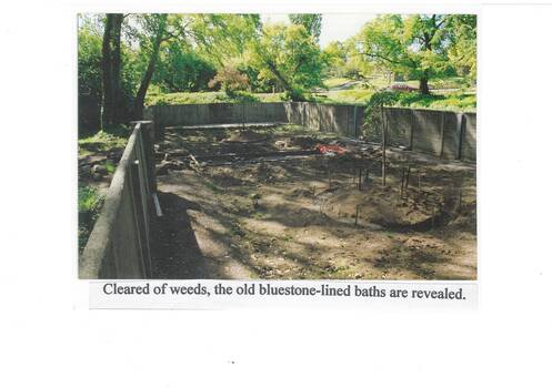 Clearing and cleaning of the former swimming baths site for conversion into a memorial garden.