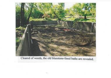 Clearing and cleaning of the former swimming baths site for conversion into a memorial garden.