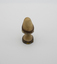 Sculptured walnut timber item with centre stem