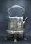 Silver hot water kettle, right side