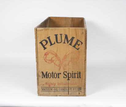 Wooden box- Vacuum Oil Company, Plume Motor Spirit