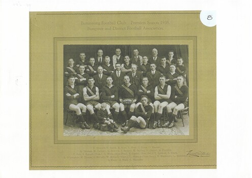 Buninyong Football Club, premiers in 1938, Bungaree and District Football Association.