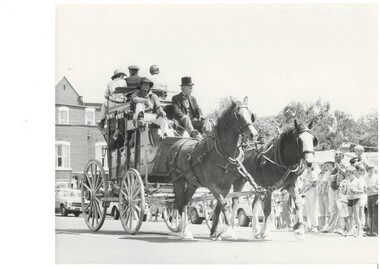 Coach and pair taking part in the Buninyong Festival in 1983.