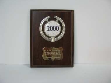 Wooden plaque, Ballarat Trophies & Gifts, 2000