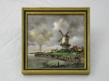 Framed Ceramic Tile, Reproduction of painting