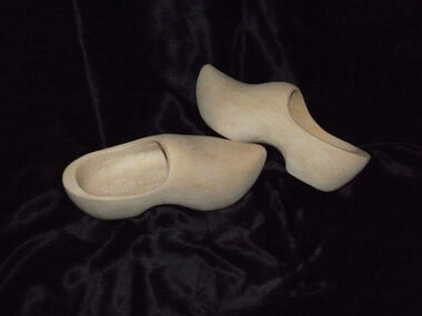 Pair of wooden clogs