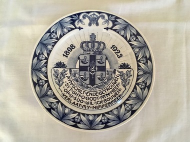 Commemorative Plate (Gedenkbord), Royal Sphinx Regout, 1923