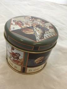 Round tin with lid