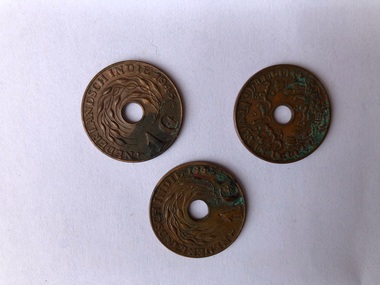 3 copper 1 cent coins