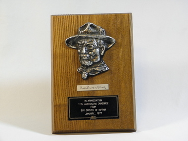 Plaque, Baden-Powell  Janaury 1977