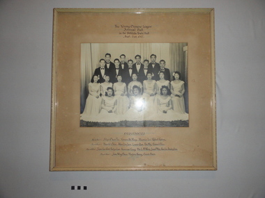 photographic print (framed), 'The Young Chinese League Annual Ball in the St Kilda Town Hall, September 21st 1947', 21 September 1947