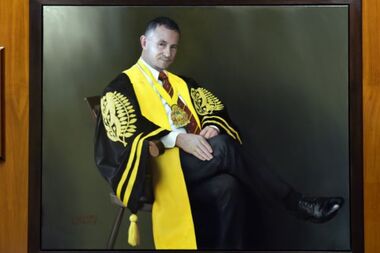 Painting - Portrait of Michael John Hollands, President, Michael John Hollands