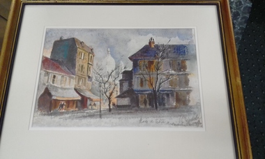 Painting - Painting, Place de Tetre, Montmatre by S C Fitzpatrick, S C Fitzpatrick, Place de Tetre, Montmatre
