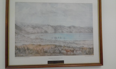 Painting - Print of Wellington from Brooklyn by C D Barraud, Wellington from Brooklyn, 1889