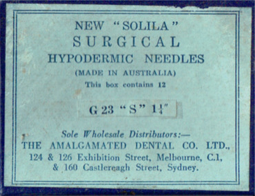 Needle, The Amalgamated Dental Co. Ltd
