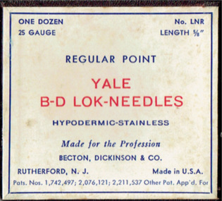 Tool - Needles, Becton, Dickinson & Co