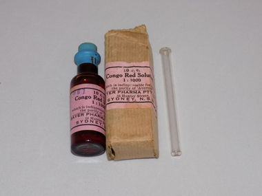 Congo Red Solution, Bayer Pharma Pty Ltd, pre 1932