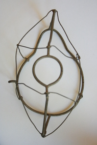 Wire framed mask designed to cover the mouth and the nose, with a dome like structure, enabling a gauze cover to protect the patient's face.