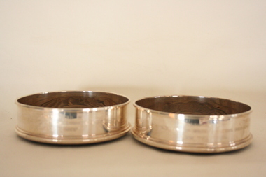 Domestic object - Wine coasters, L.G.S. London, 1977