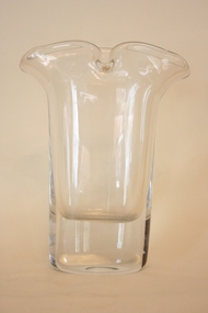 Small glass vase with fluted lip