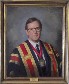 Painting - Portrait, Paul Fitzgerald, Presidential Portrait of Dr Michael J Davies, 1996