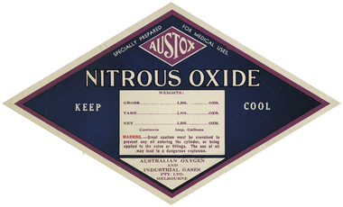 Label, Cylinder, Austox