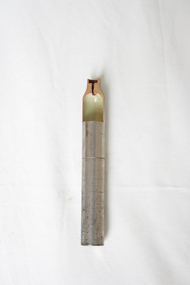 A "amplon" gas cylinder with a sectioned neck and shoulder