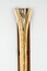 The end of a decorative mace featuring gilded silver ferns and wattle.