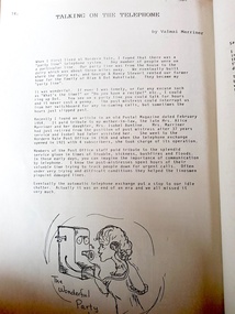 Audio - Telephone exchange and party lines